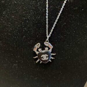 CHANEL Silver Crab Pendant
